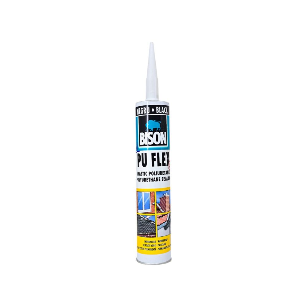Mastic poliuretanic negru BISON PU FLEX pentru etanșări și umpleri