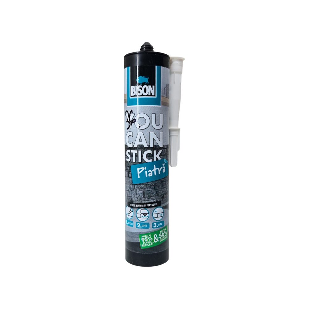 Adeziv gresie BISON You Can Stick Piartă, 440g, pentru diverse materiale