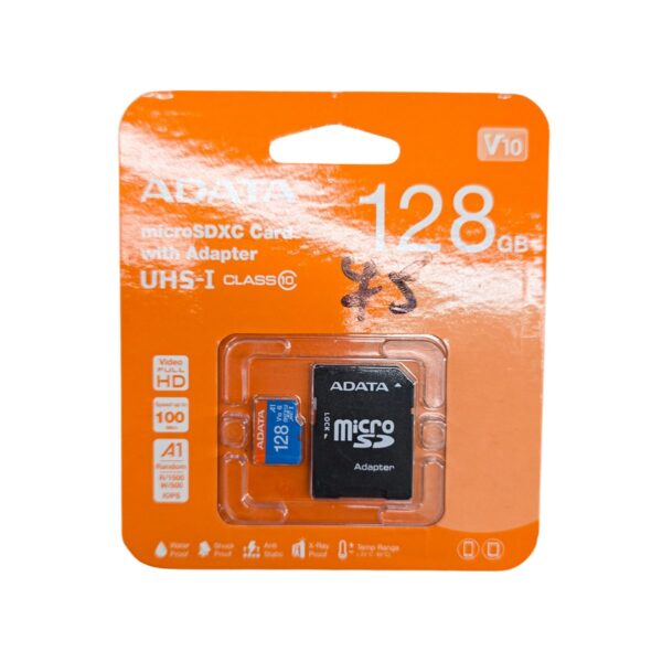 Card de memorie ADATA Premier microSDXC 128GB cu adaptor, portocaliu
