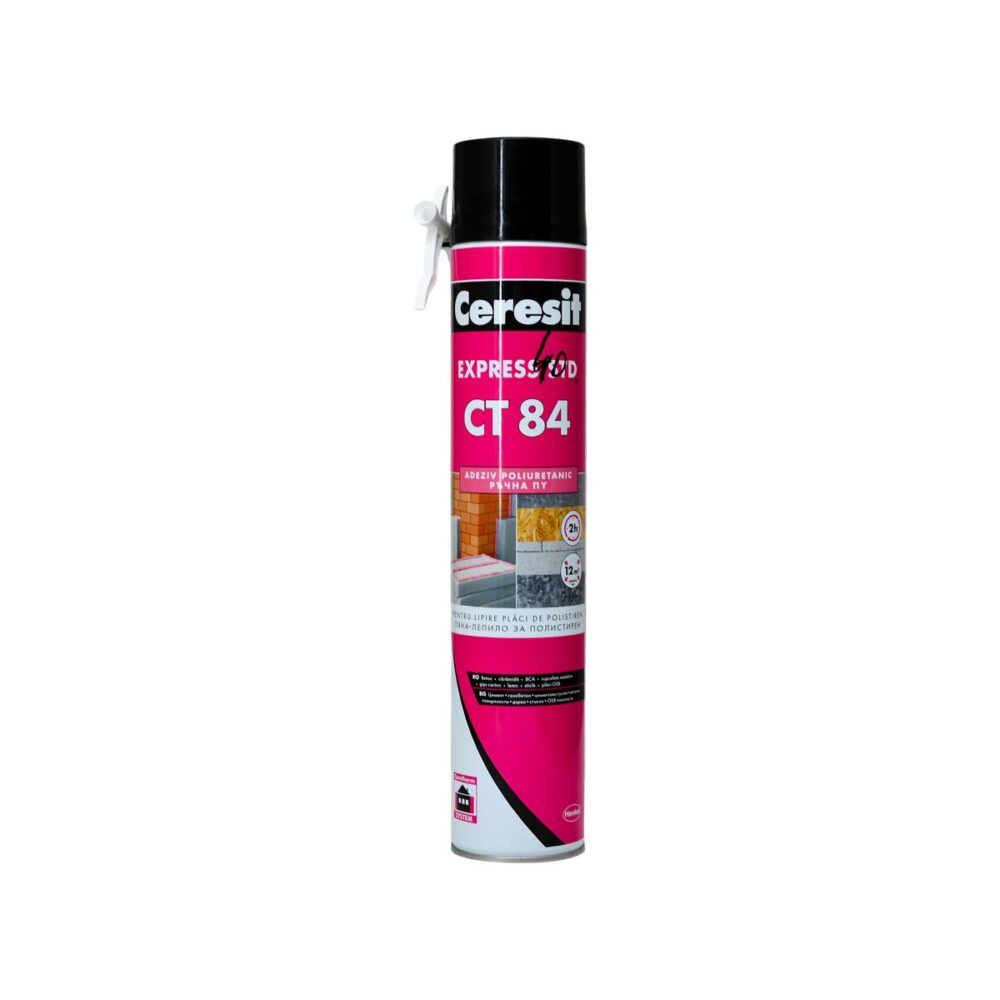 Adeziv poliuretanic Ceresit Express CT 84 pentru polistiren, ambalaj 750ml