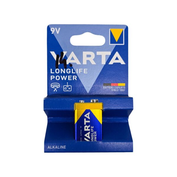 Baterie alcalina VARTA Longlife Power 9V pentru diverse dispozitive electronice