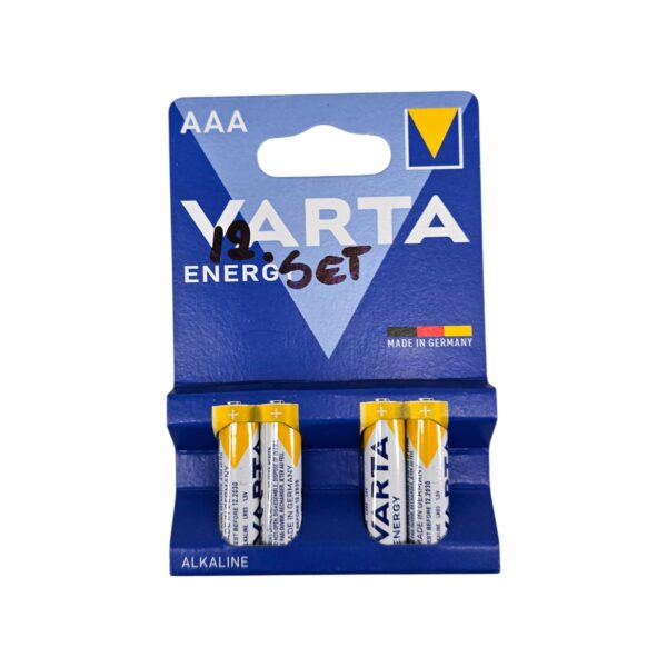 Baterii VARTA AAA alcaline, set de 4 bucăți