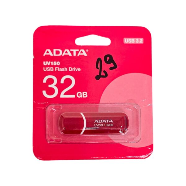 Memorie USB ADATA UV150, 32GB, roșie, pentru stocare date portabilă