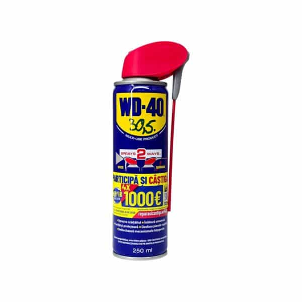 WD-40 lubrifiant multifuncțional 250ml, ideal pentru întreținere și reparații