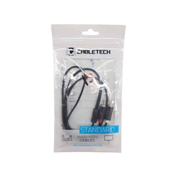 Cablu audio-video CABLETECH standard, negru, pentru conectarea echipamentelor audio-video