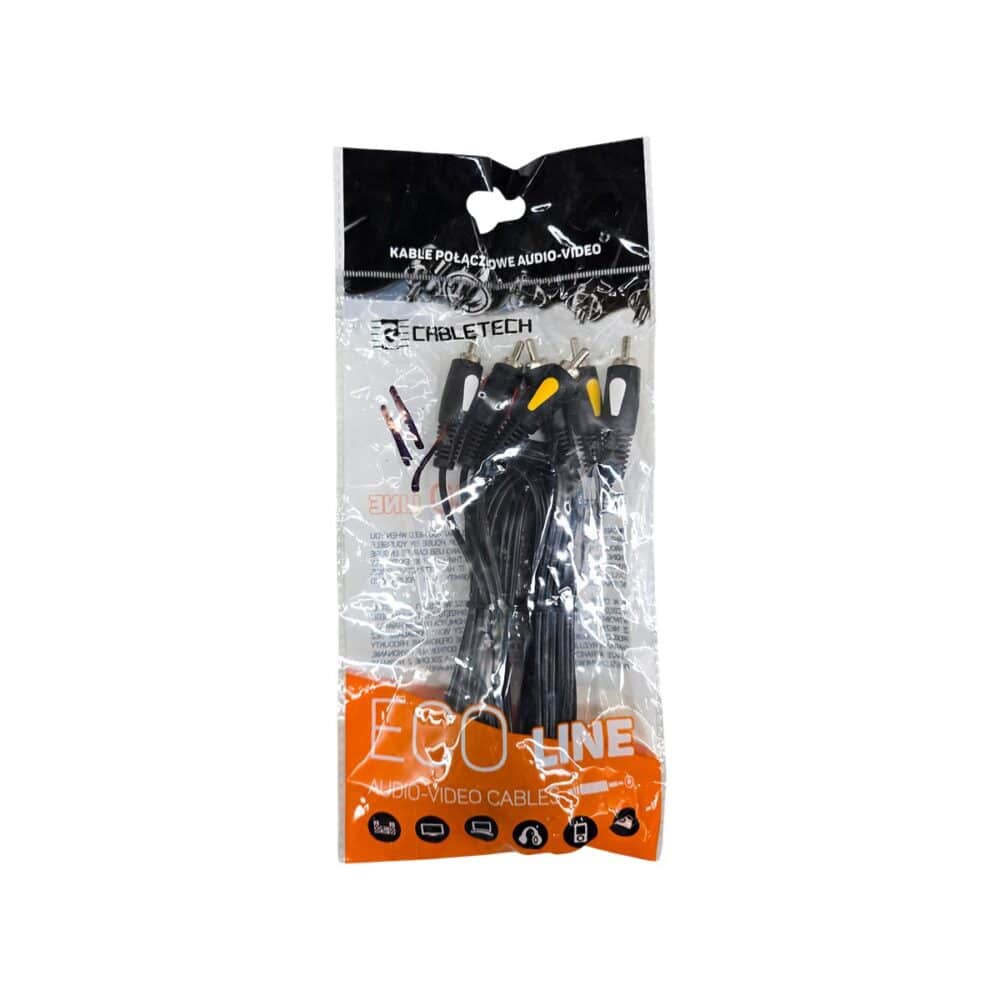 Cablu audio video ECO LINE RCA - SRCA, 1.8 metri