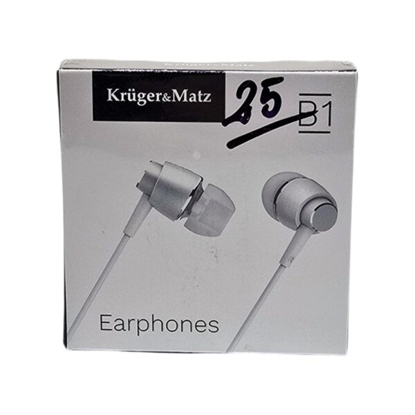 Căști cu fir Kruger&Matz model 25 B1 cu microfon și conector 3.5mm