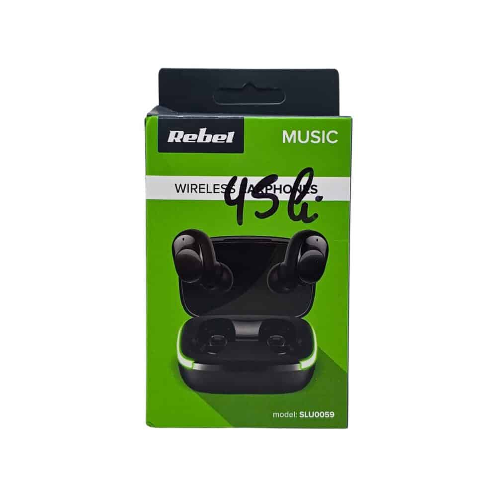 Căști wireless Rebel MUSIC, conectivitate Bluetooth, autonomie extinsă