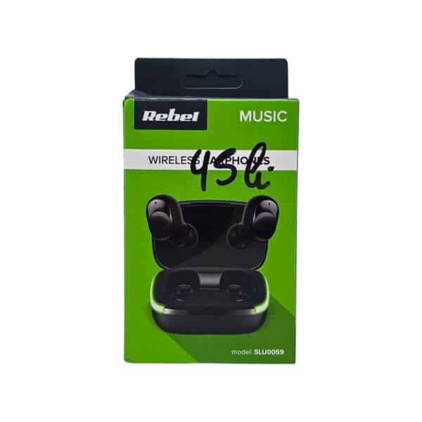 Căști wireless Rebel MUSIC, conectivitate Bluetooth, autonomie extinsă