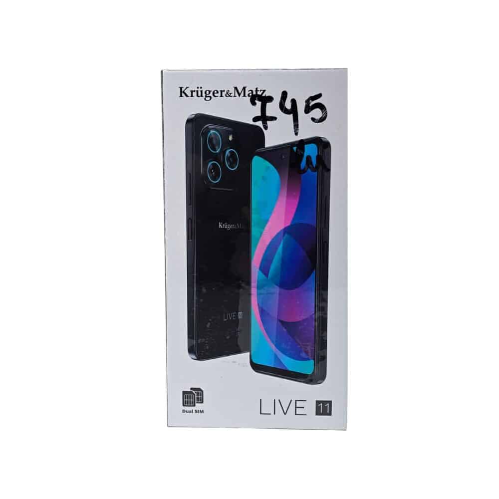 Smartphone Kruger&Matz LIVE 11, negru, ecran mare, funcții moderne