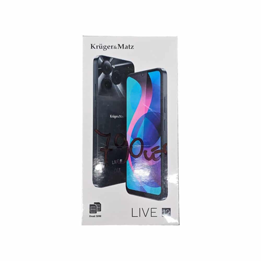 Telefon mobil Krüger&Matz LIVE 12, negru, cu ecran mare
