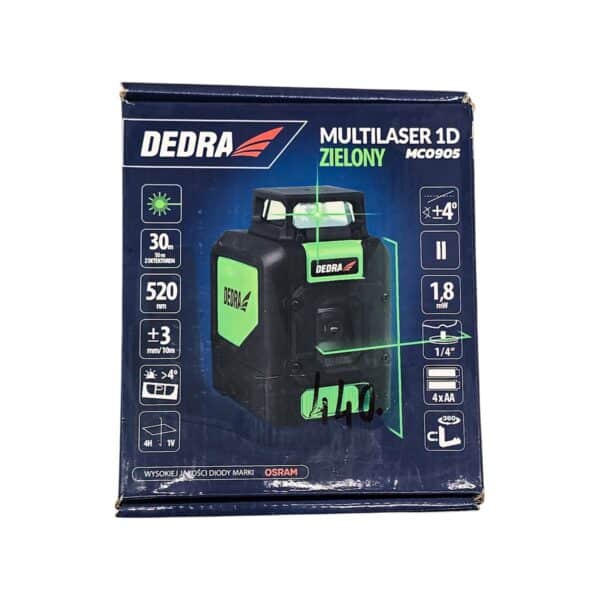 Nivelă laser verde DEDRA MULTILASER 1D pentru construcții și amenajări