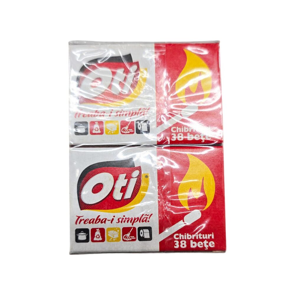 Chibrituri Oti, cutie cu 38 de bete pentru aprinderea focului