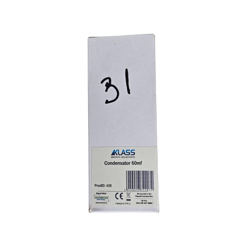 Condensator electrolitic KLASS 60µF 450VAC pentru circuite electronice