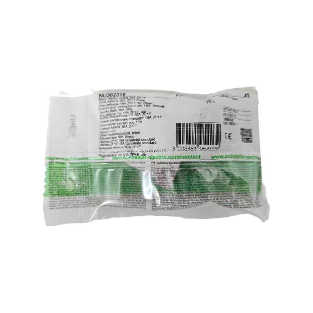 Schneider Electric priză electrică Asfora albă, 16A, standard italian