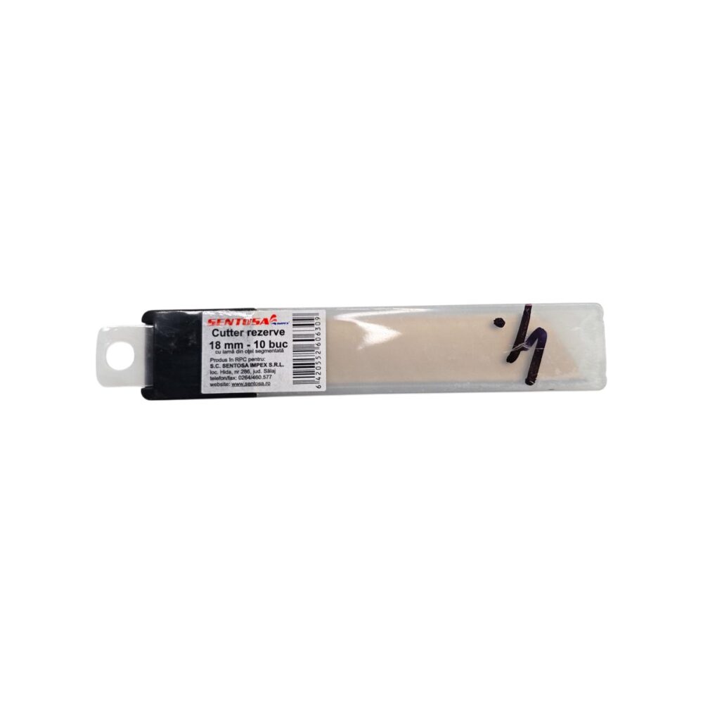 Lame de cutter SENTOSA, rezerve 18mm, pachet cu 10 bucăți