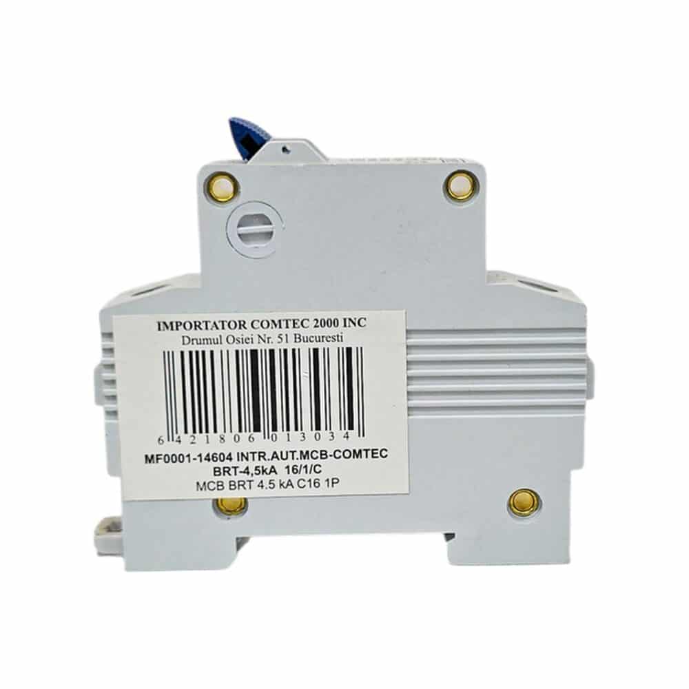 Întrerupător automat monopolar COMTEC BR16 pentru protecție electrică