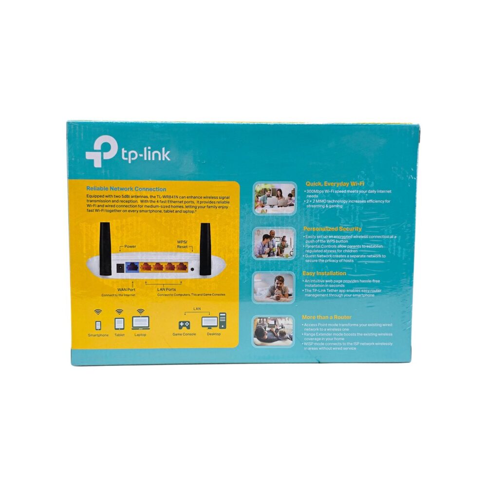 Router wireless TP-Link TL-WR841N, 300 Mbps, alb