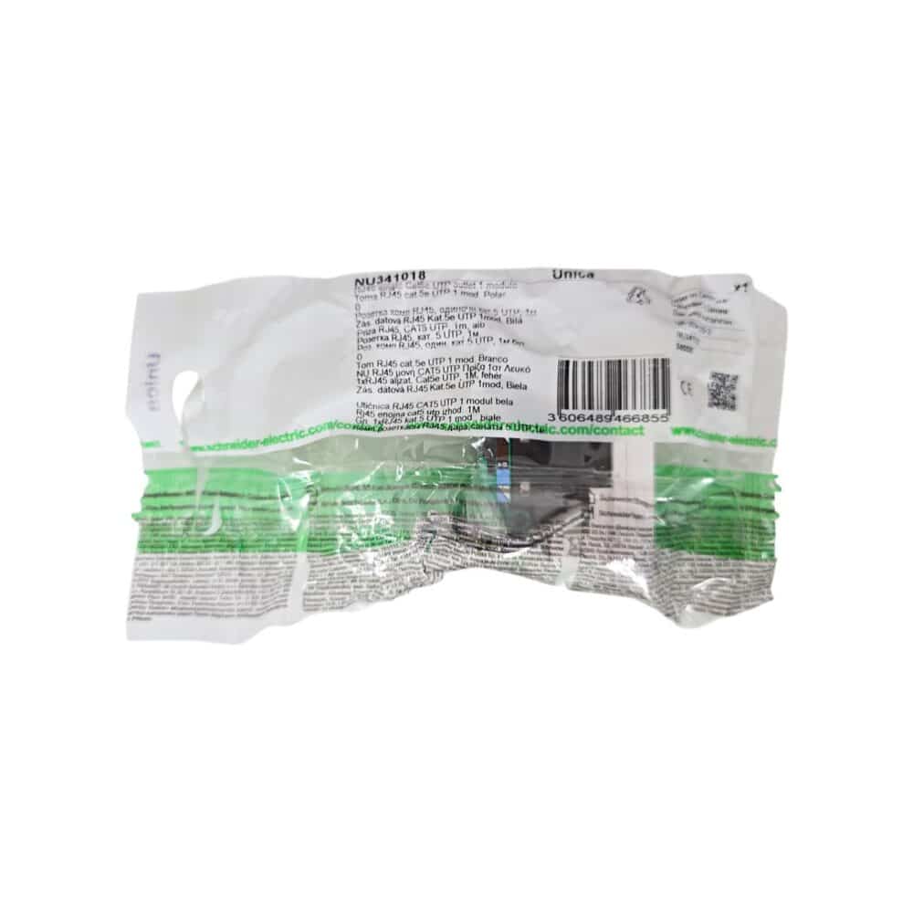 Priza RJ45 Schneider Electric Asfora Internet, alb, pentru rețea