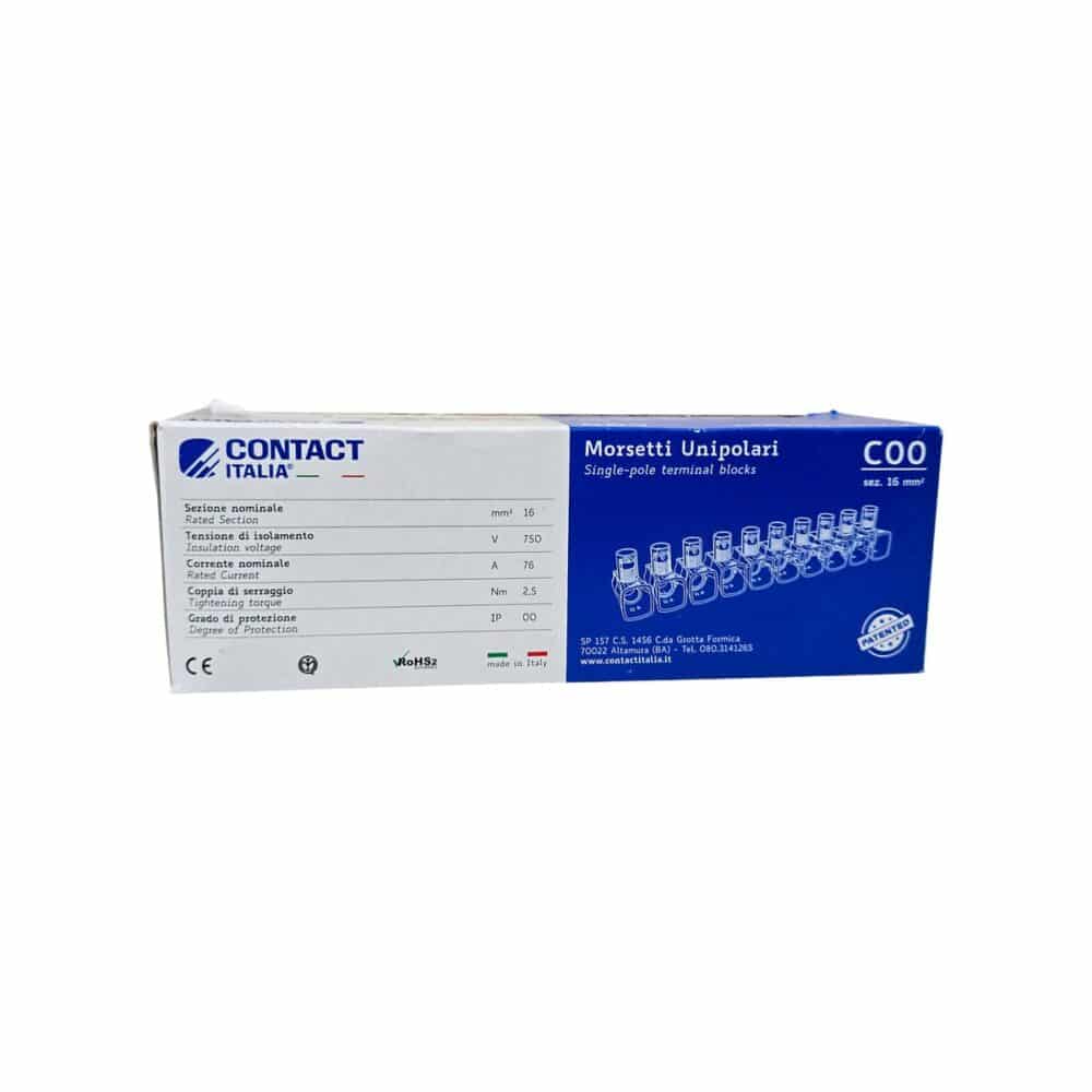 Morsete unipolare CONTACT ITALIA C00 pentru conexiuni electrice sigure