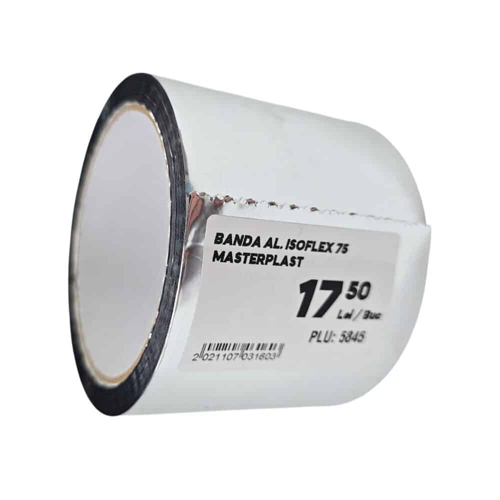 Banda adeziva MASTERPLAST ISOFLEX 75, neagra, pentru etansare si fixare