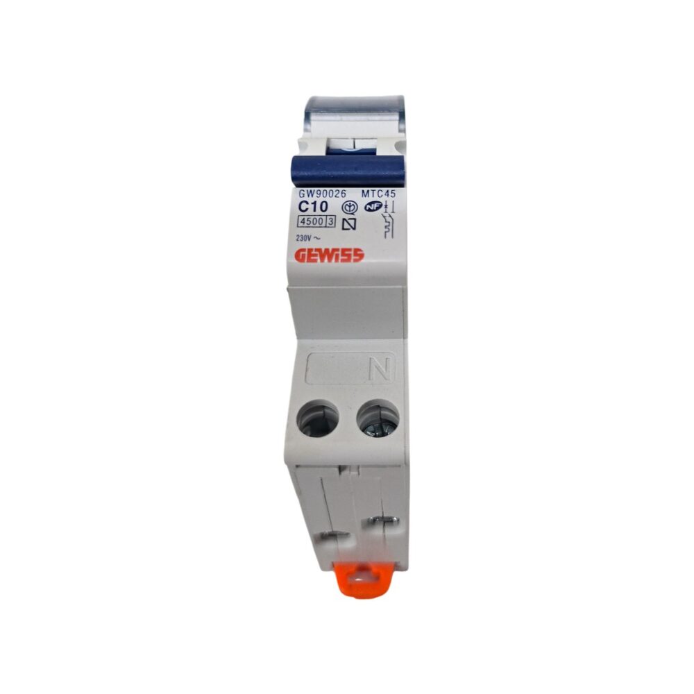 Întrerupător automat GEWISS GW 90 026 C 10, 10A, alb, pentru șină DIN