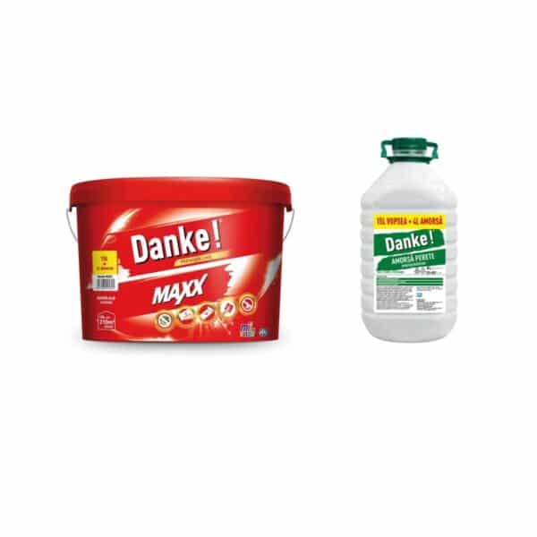 Vopsea lavabilă Danke MAXX Premium Line 15L + Amorsă Perete 4L