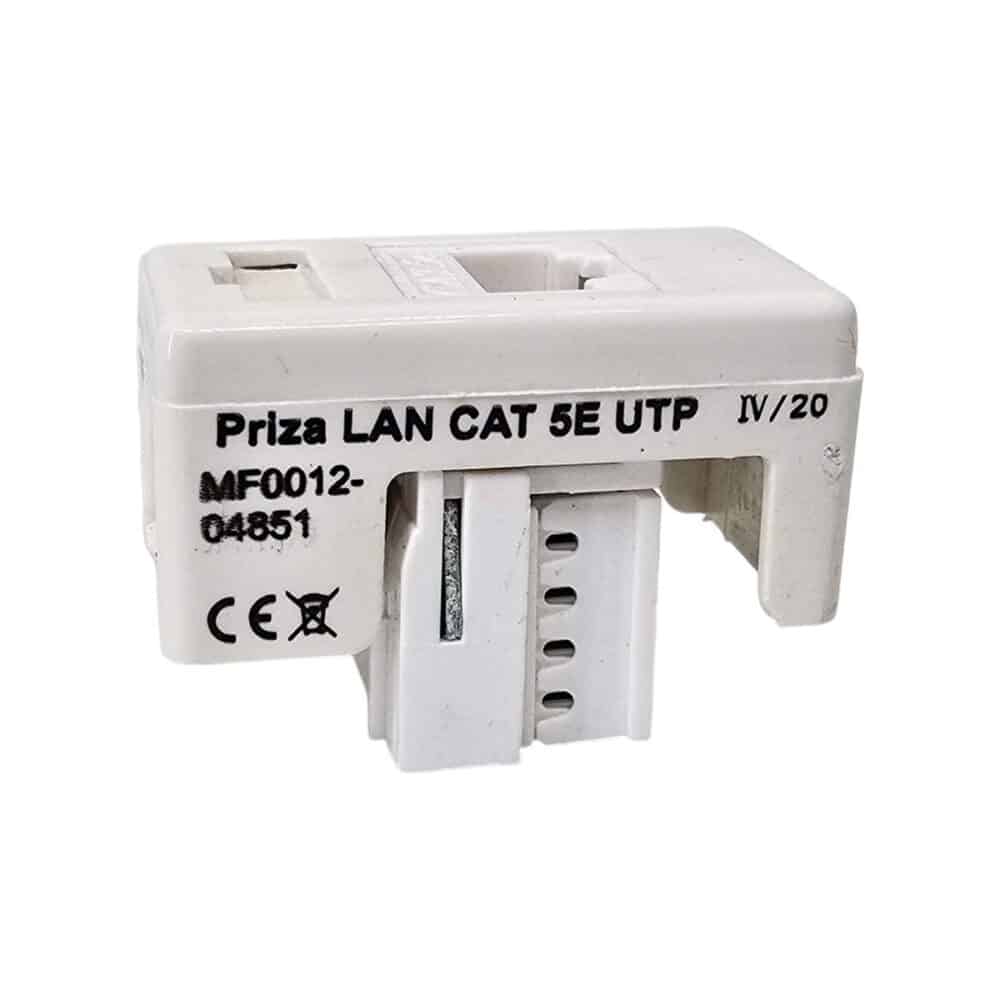 Priză LAN CAT 5E UTP albă COMITEC pentru rețele de date