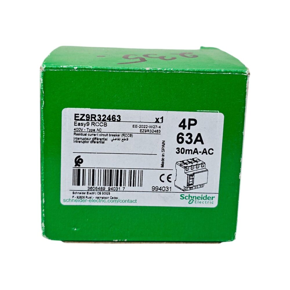 Schneider Electric întrerupător automat diferențial Easy 9, 4P, 63A