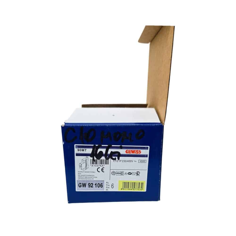 Întrerupător automat GEWISS GW 92 106 C10 pentru protecție electrică