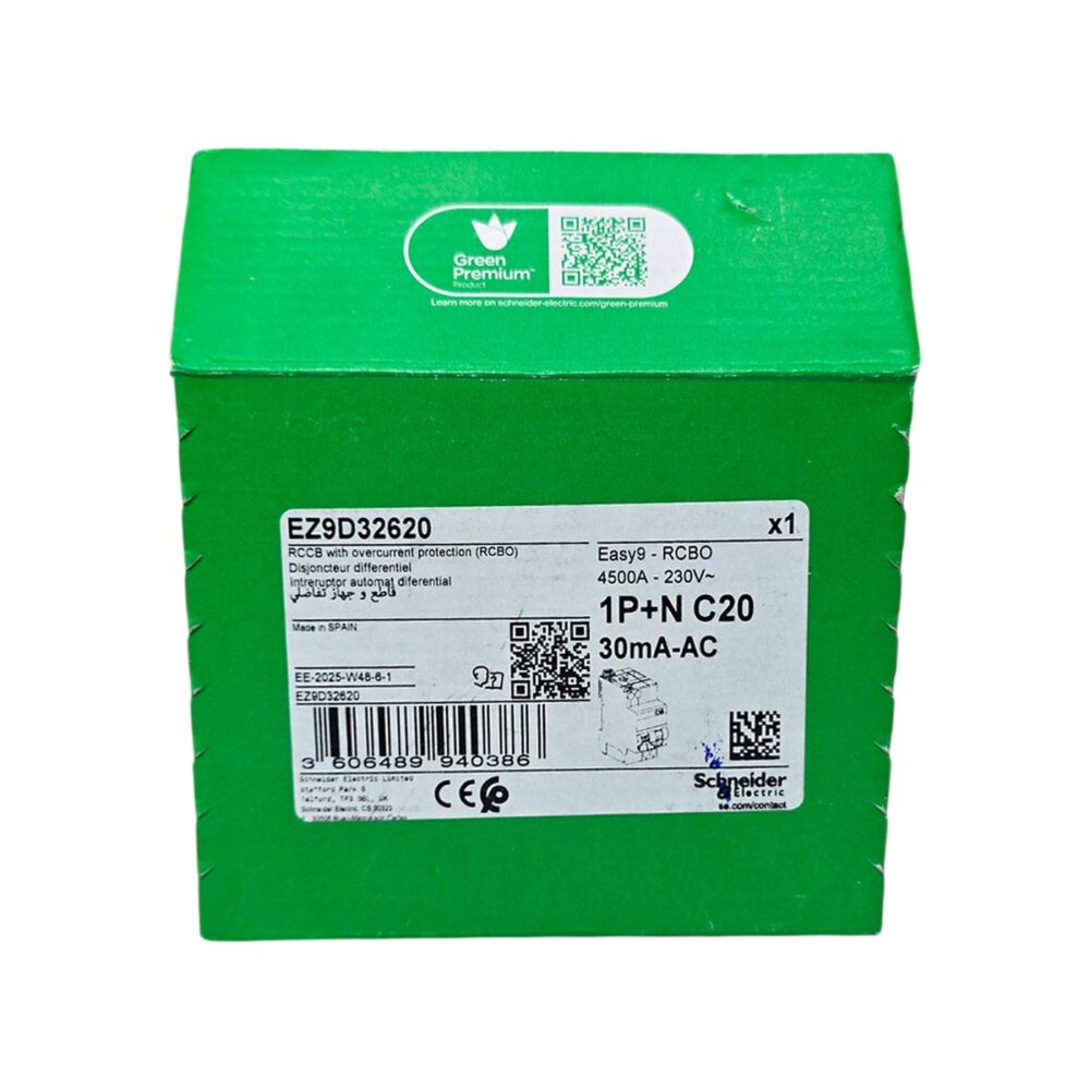 Schneider Electric întrerupător automat diferențial Easy9 RCBO C20
