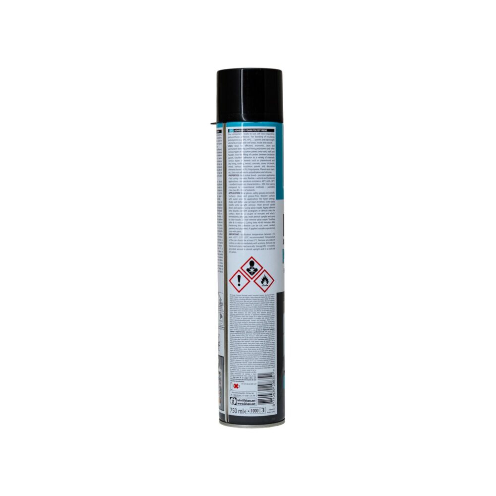 BISON Spumă manuală pentru polistiren, adeziv poliuretanic 750ml