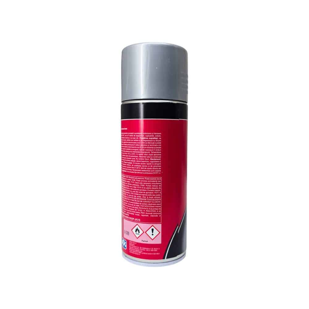 Vopsea spray argintie OSKAR pentru temperaturi înalte, 400ml