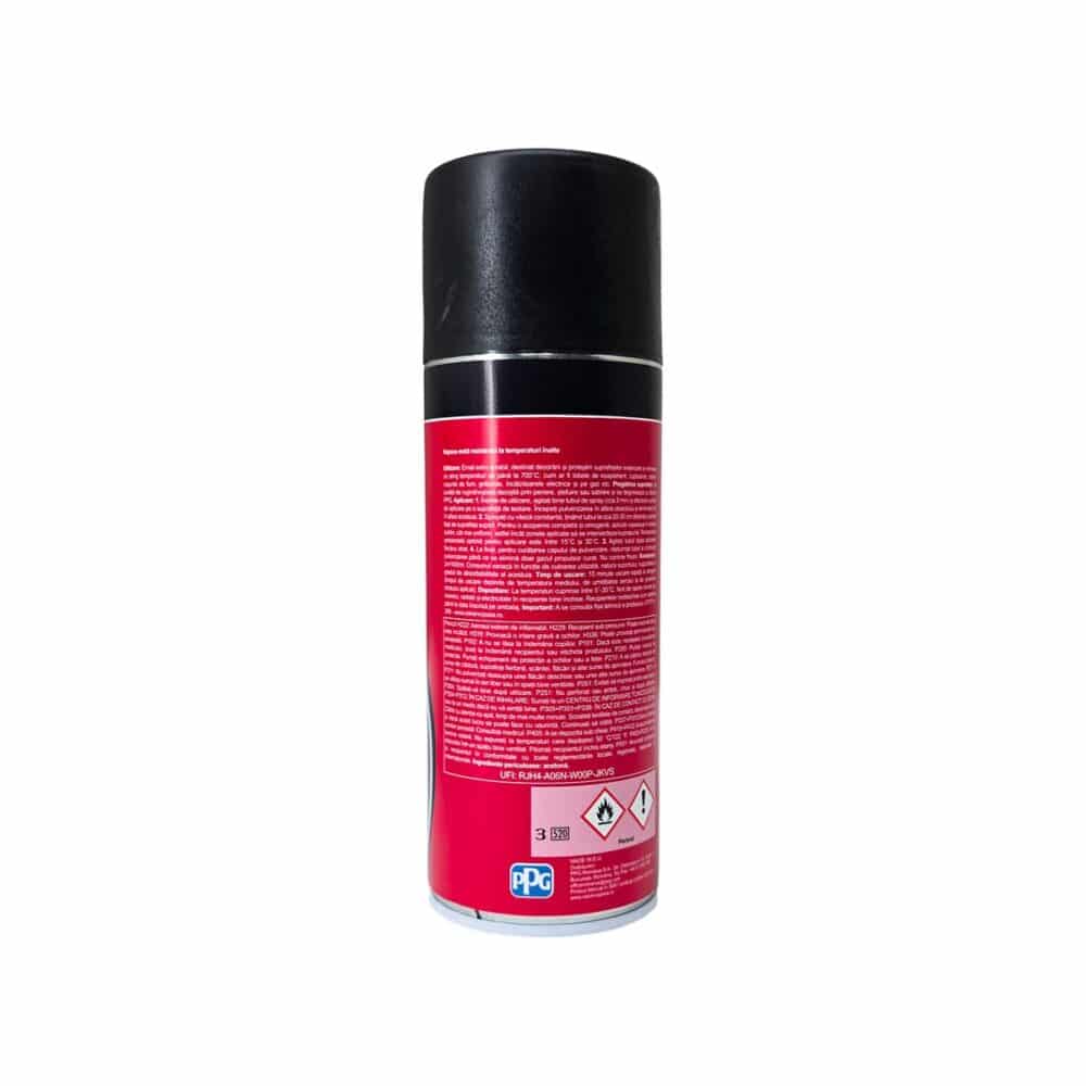 Vopsea spray neagră OSKAR pentru temperaturi înalte, rezistentă la căldură