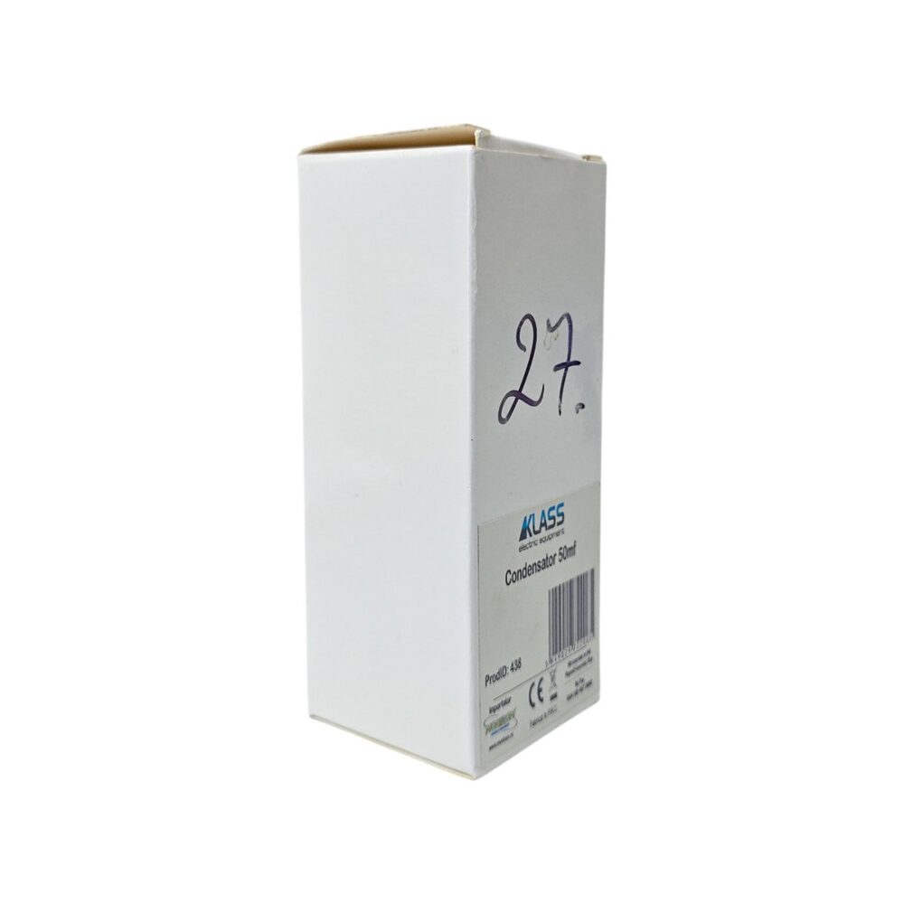 Condensator KLASS 50µF, pentru aplicații electronice și circuite.