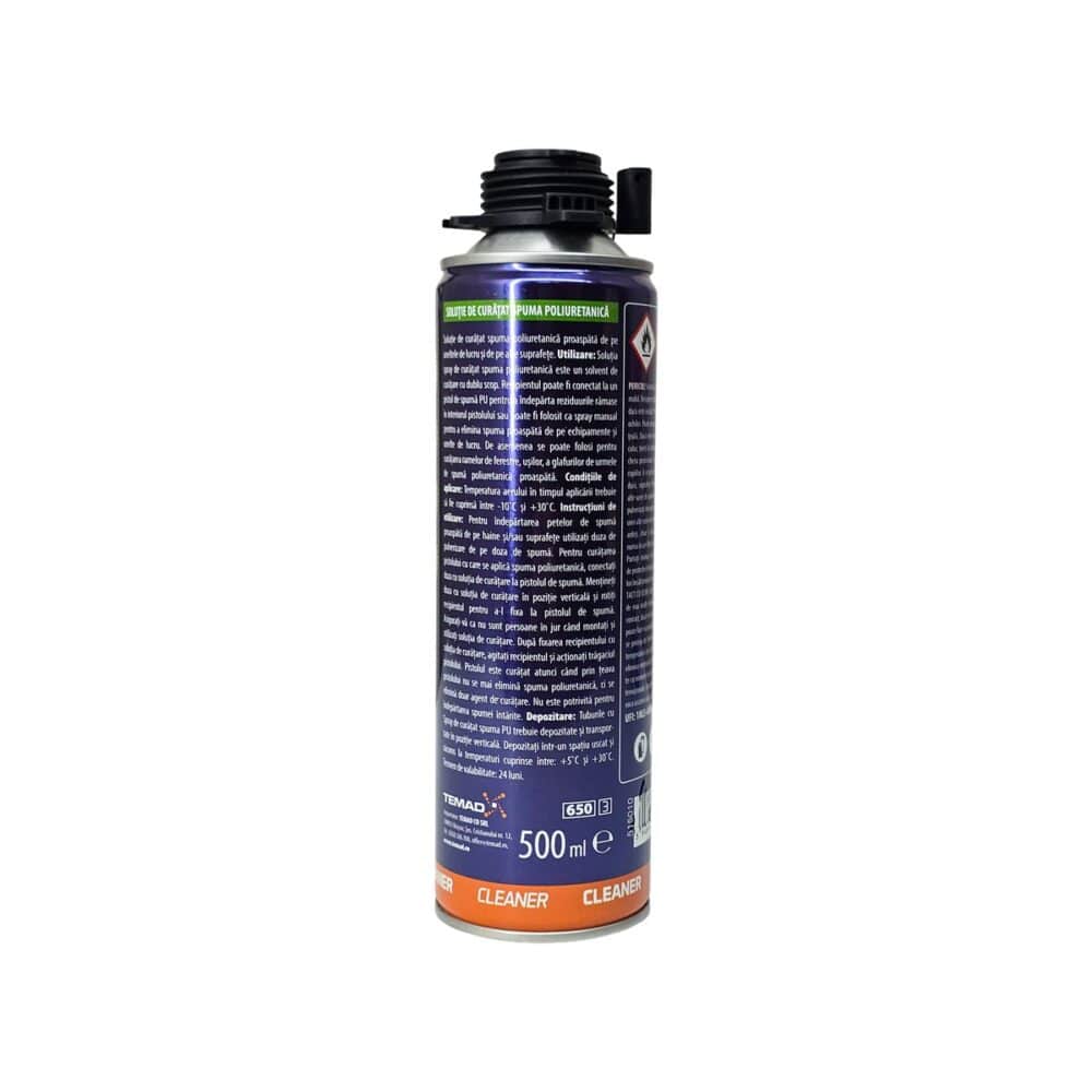 Soluție de curățat pistol spumă poliuretanică RINO CLEANS, 500ml