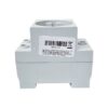 Priza electrică dublă cu împământare GEWISS model ARK, culoare albă