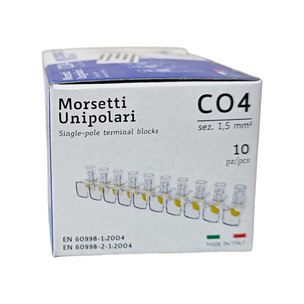 Cleme de conexiune unipolare CONTACT ITALIA Morsetti C04 pentru șină DIN