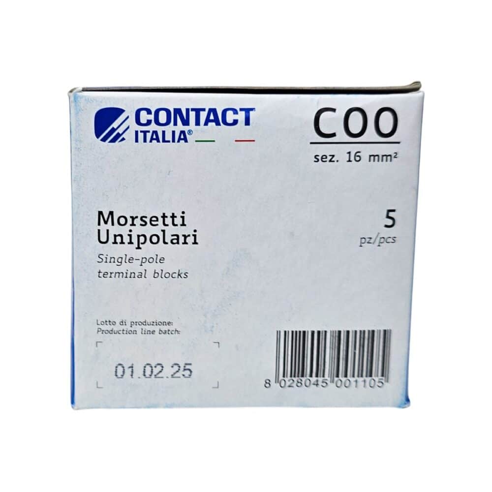 Morsete unipolare CONTACT ITALIA C00 pentru conexiuni electrice sigure