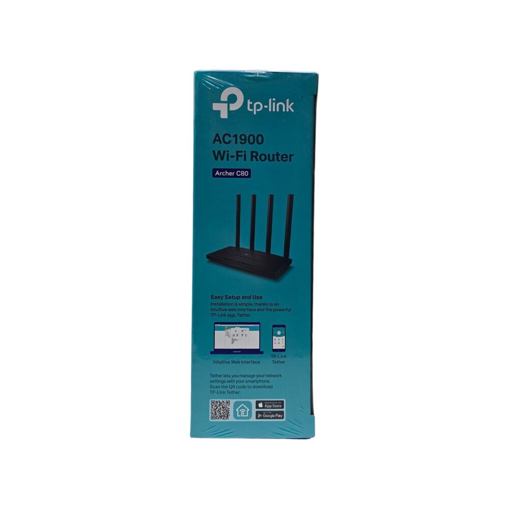 Router Wi-Fi TP-Link AC1900, negru, pentru acoperire extinsă și viteză mare