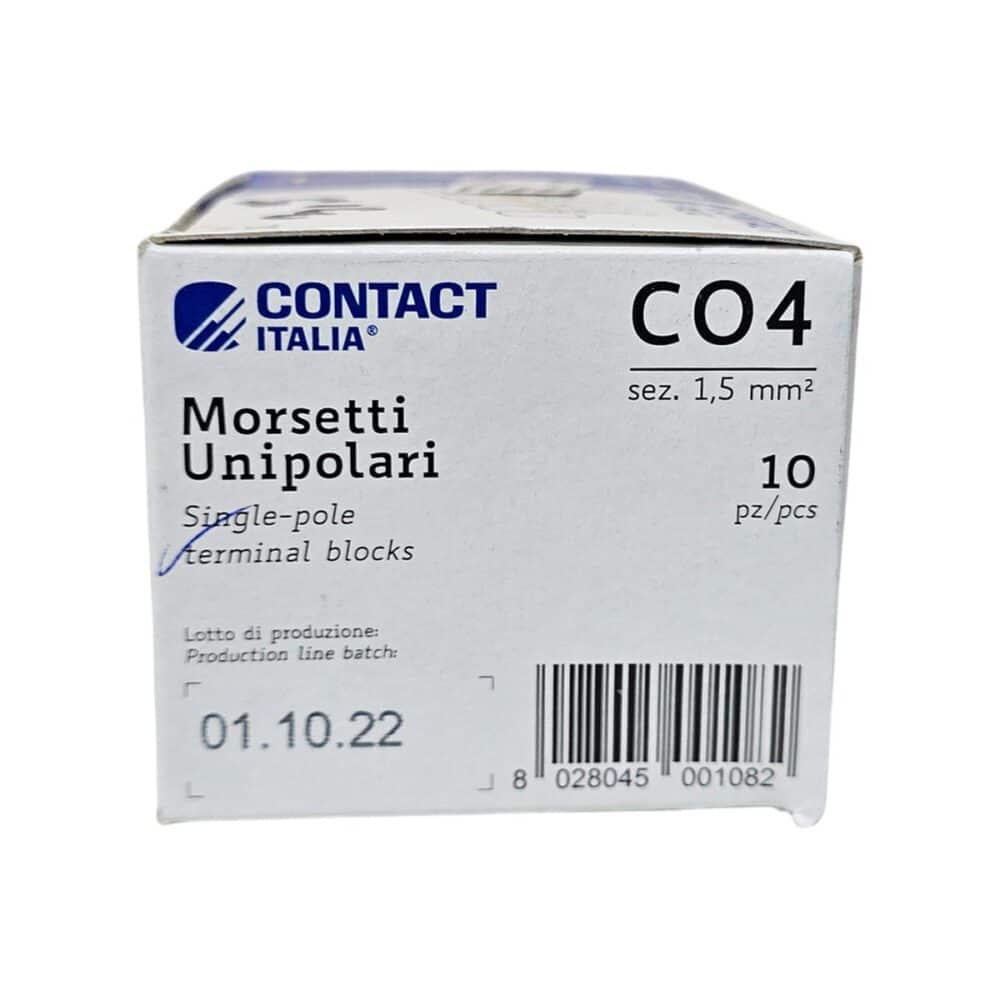 Cleme de conexiune unipolare CONTACT ITALIA Morsetti C04 pentru șină DIN