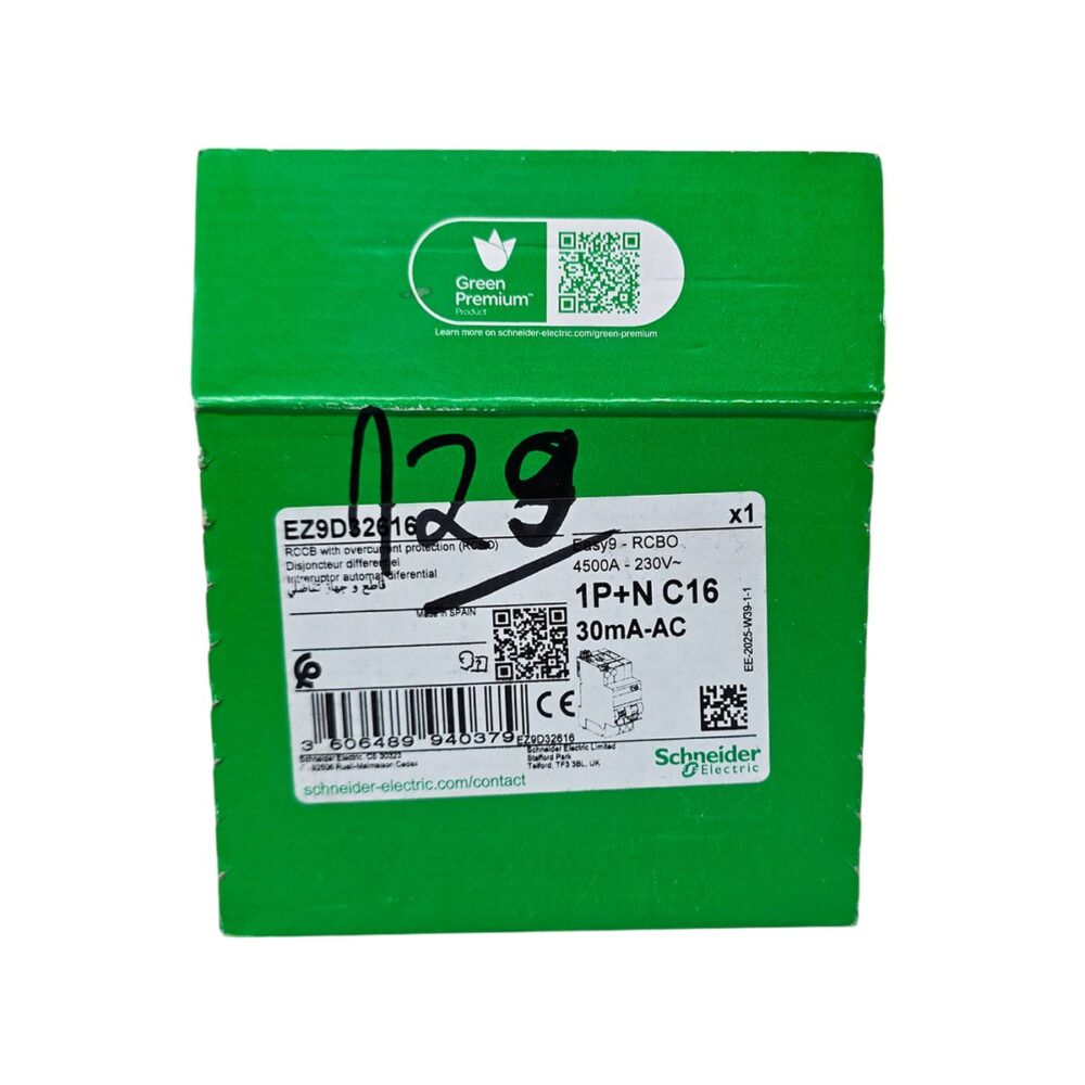 Schneider Electric întrerupător automat diferențial Easy9, 16A, protecție