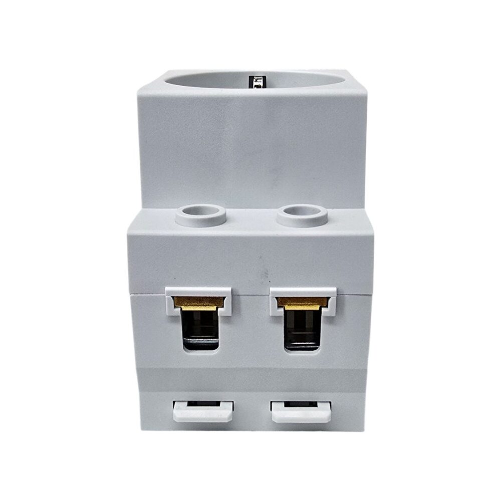 Priza electrică dublă cu împământare GEWISS model ARK, culoare albă