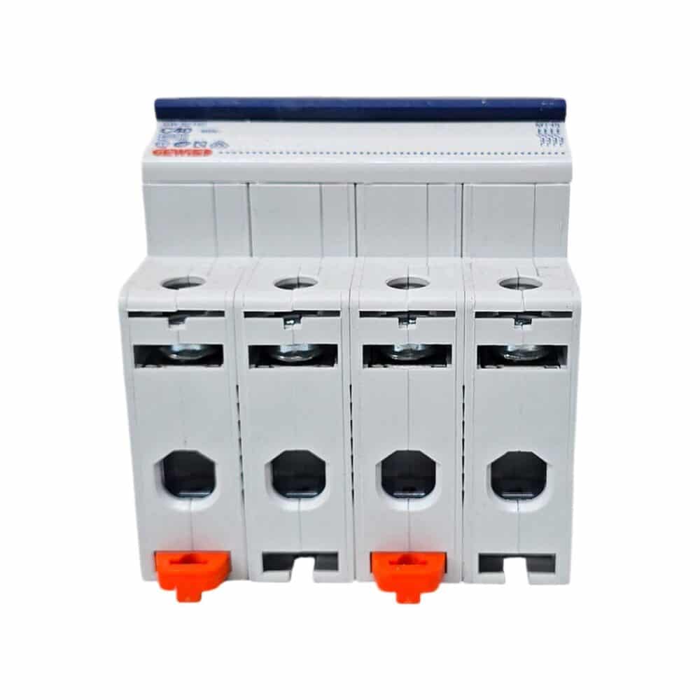 Întrerupător automat GEWISS 90 MT C40 4P, alb, pentru protecție electrică