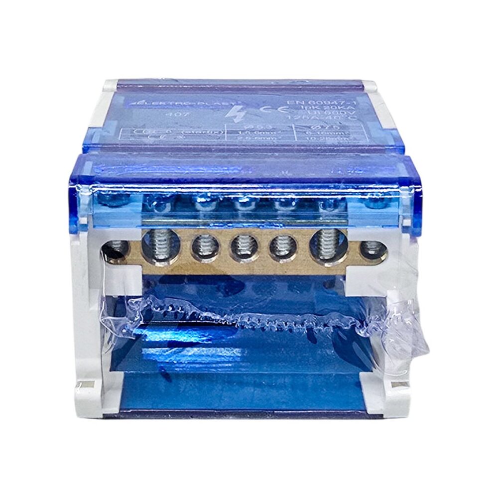Elektro-Plast cutie de conexiuni seria 407, portocalie și albastră