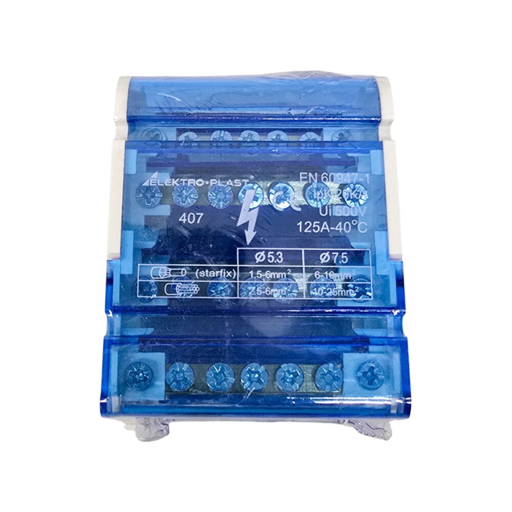Elektro-Plast cutie de conexiuni seria 407, portocalie și albastră
