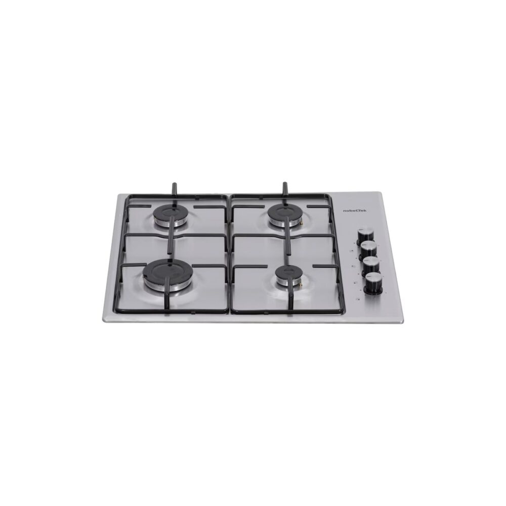 Plită încorporabilă pe gaz Nobeltek NHBG 6400IX, 4 arzătoare, Inox - imagine 2
