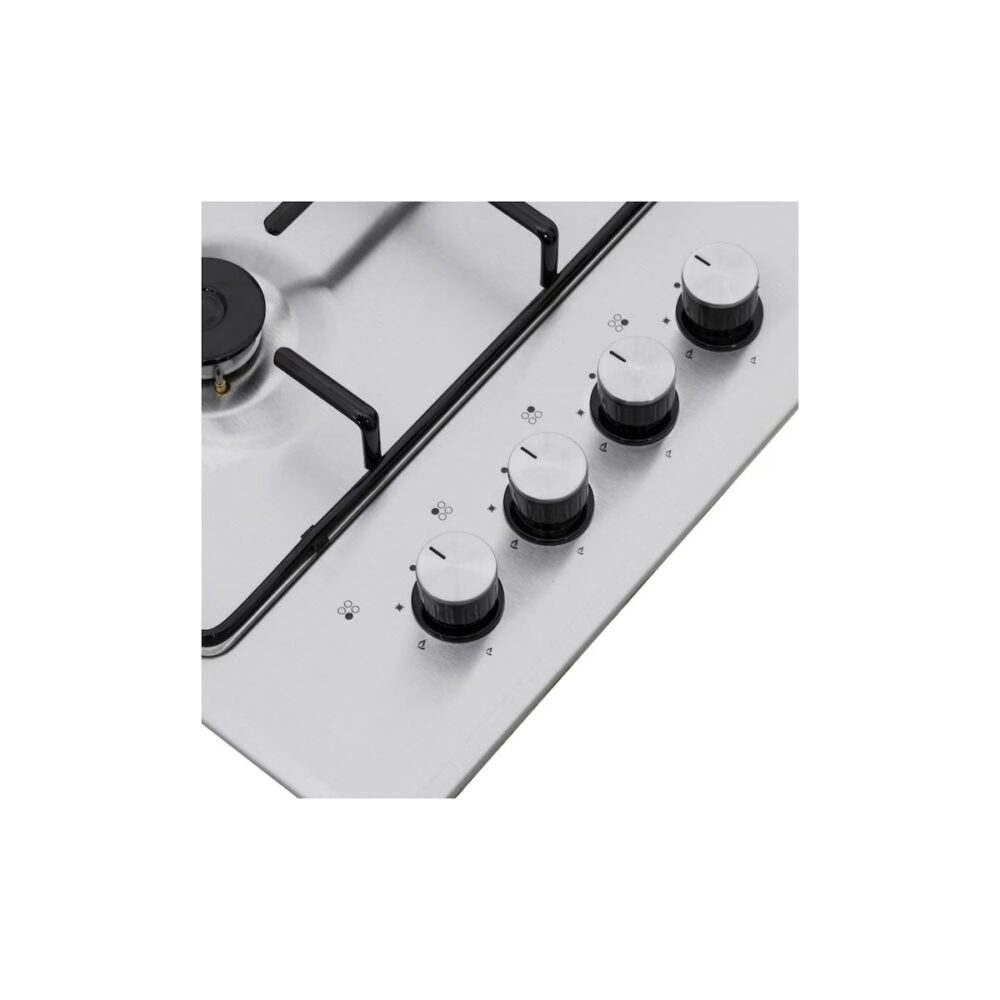Plită încorporabilă pe gaz Nobeltek NHBG 6400IX, 4 arzătoare, Inox - imagine 3