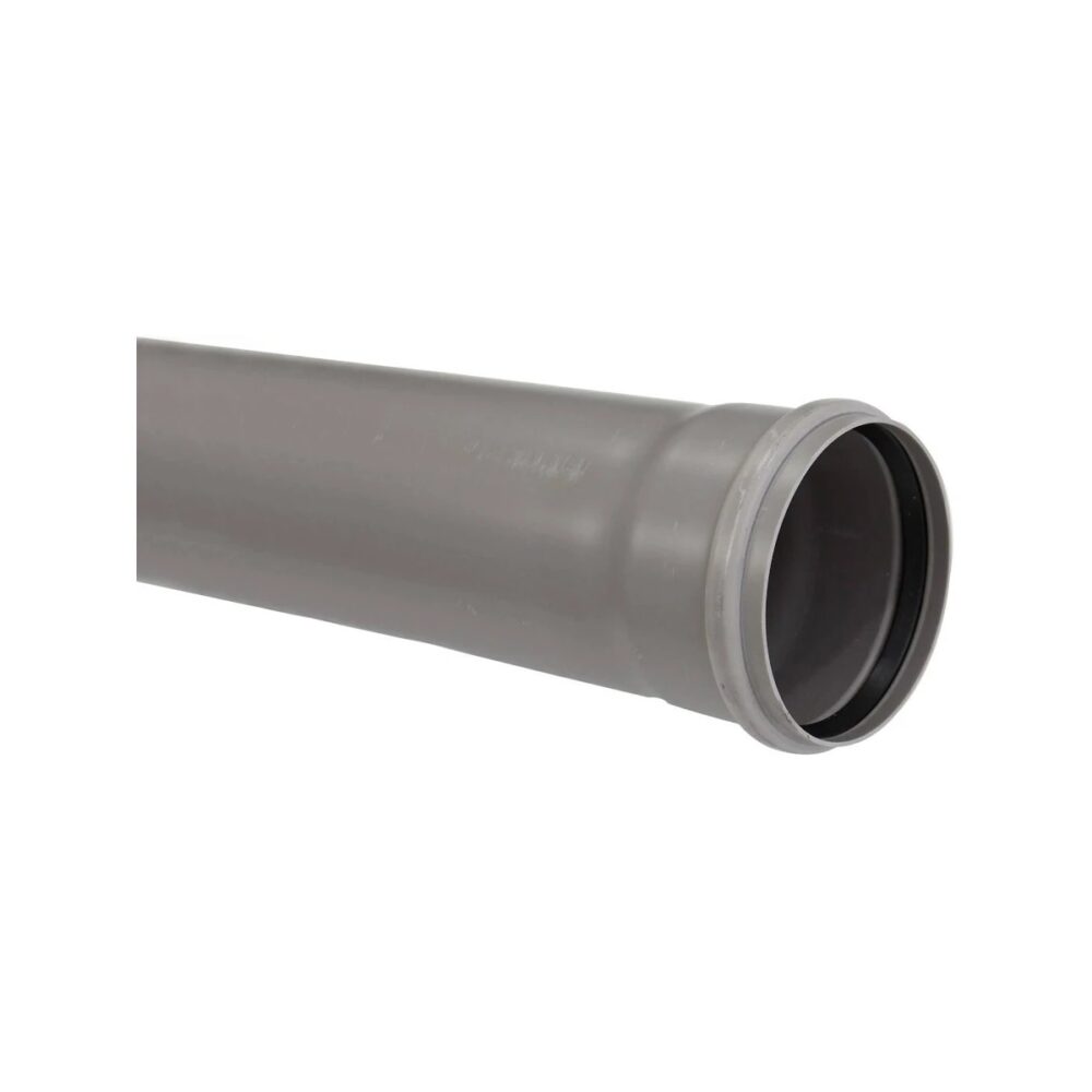 Țeavă PVC pentru canalizare interioară Ø 110 mm, lungime 4 m, gri - imagine 1