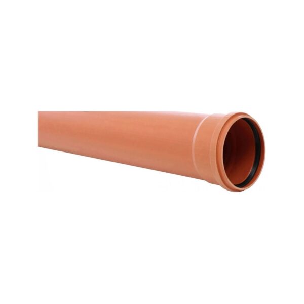 Țeavă PVC canalizare exterioară Ø 200 mm, lungime 6 m, portocalie - imagine 1